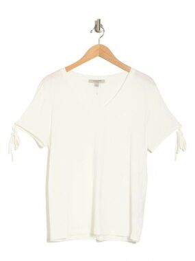 NWT AllSaints Chalk White V-Neck Kay Tee